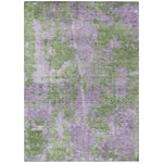 Machine Washable Green Rug - Indoor / Outdoor - Kids / Pet Friendly Modern Print Rug