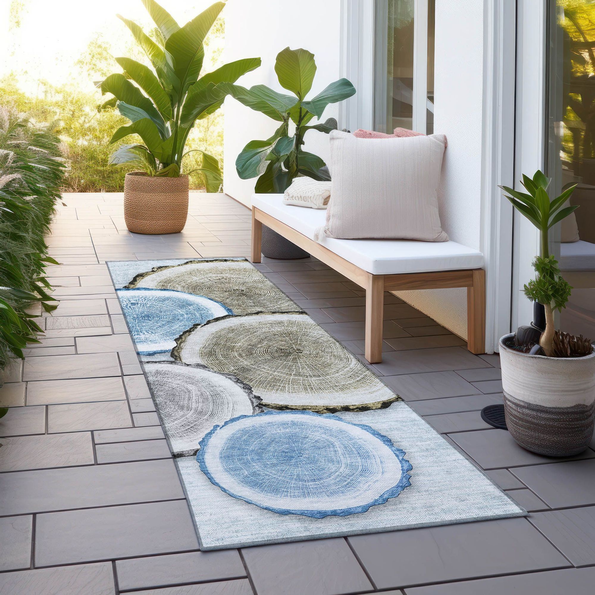 Machine Made ACN575 Blue  Rugs #color_blue 