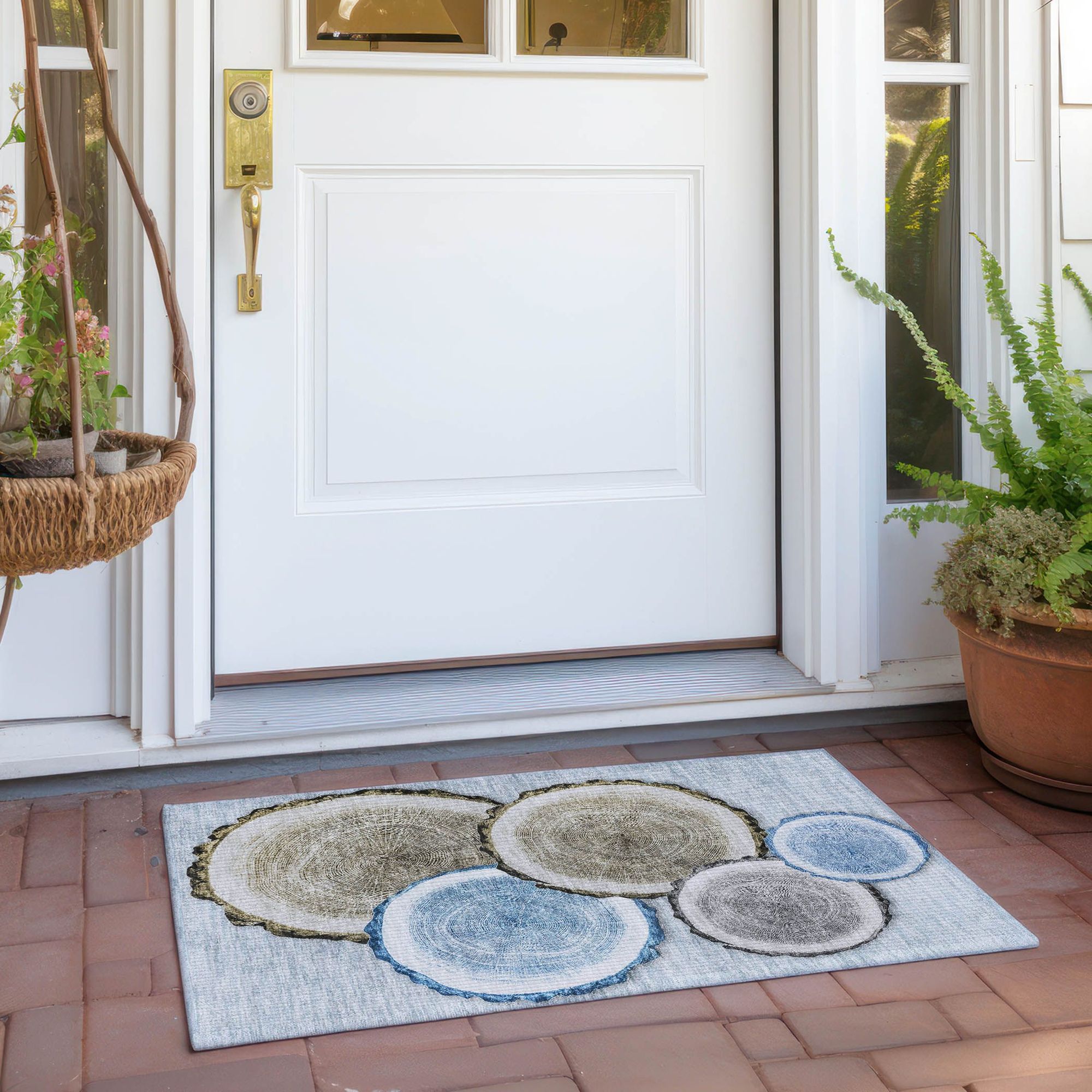 Machine Made ACN575 Blue  Rugs #color_blue 