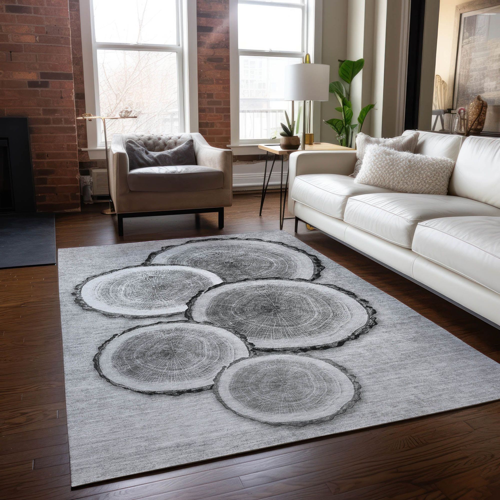 Machine Made ACN575 Gray  Rugs #color_gray 