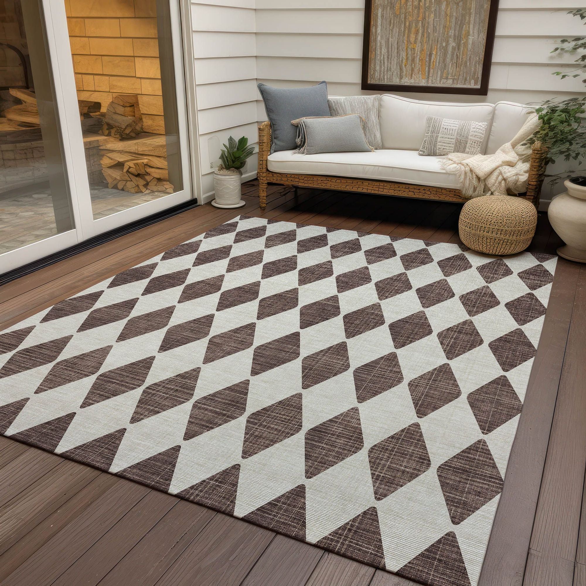 Machine Made ACN578 Brown  Rugs #color_brown 