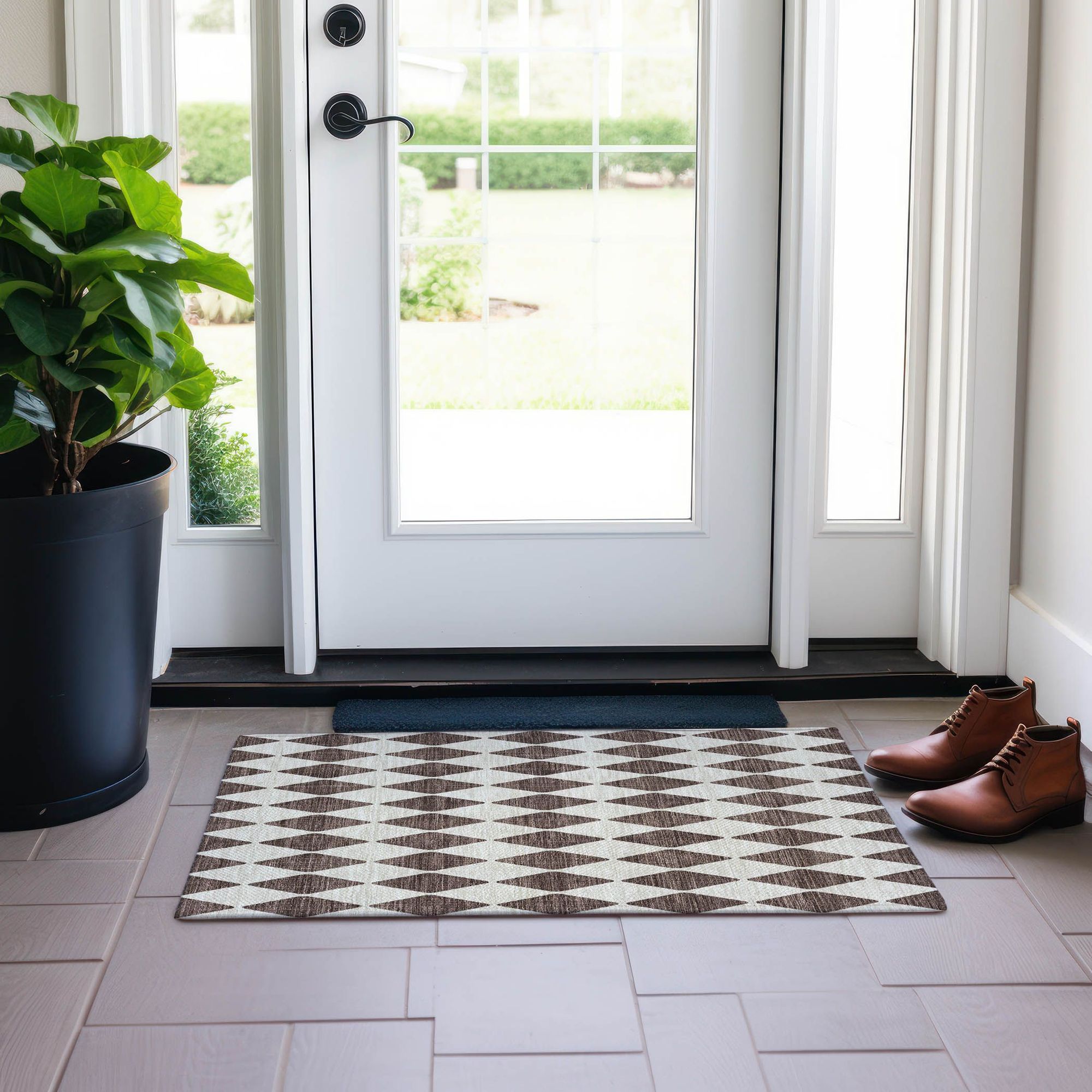 Machine Made ACN578 Brown  Rugs #color_brown 