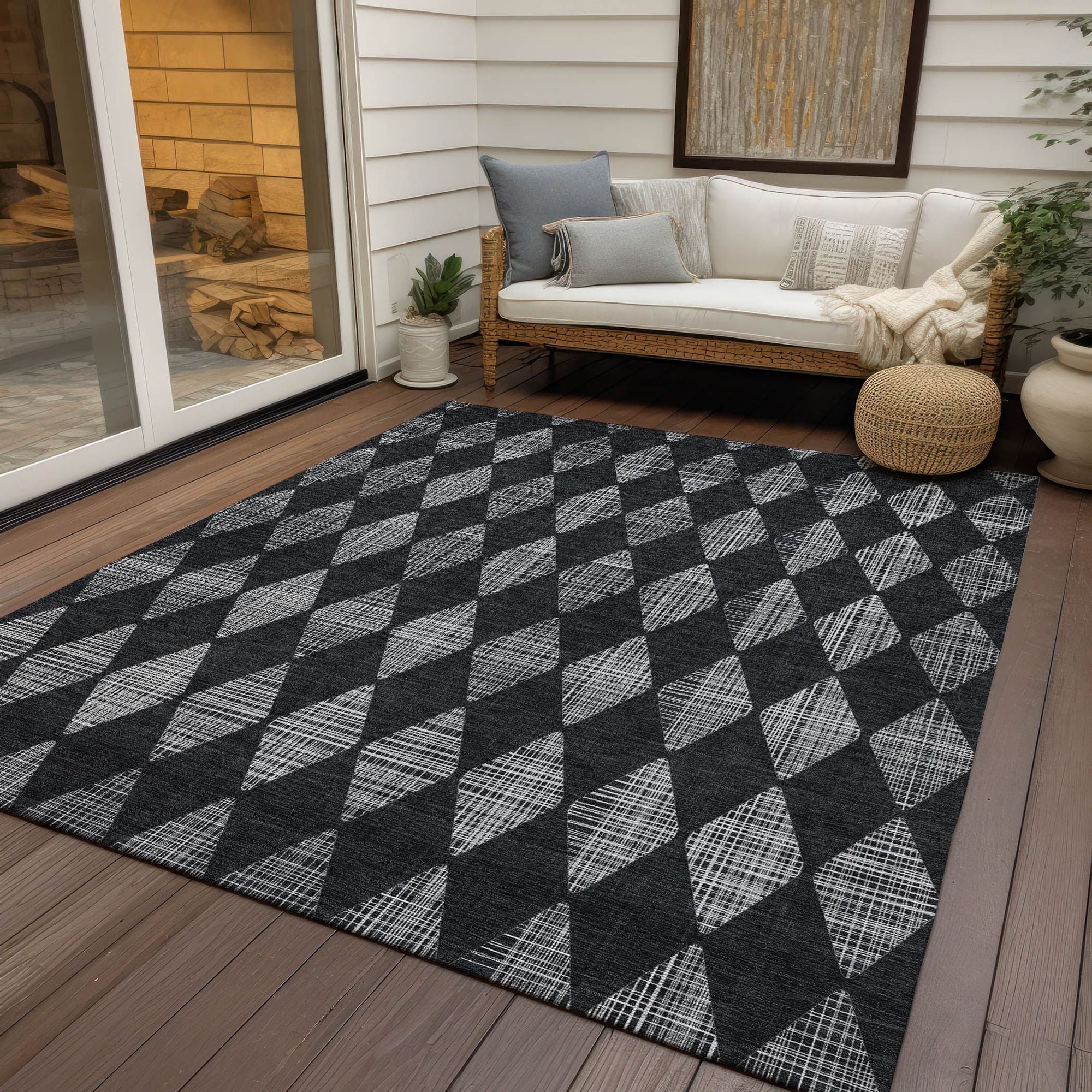 Machine Made ACN578 Charcoal Gray Rugs #color_charcoal gray