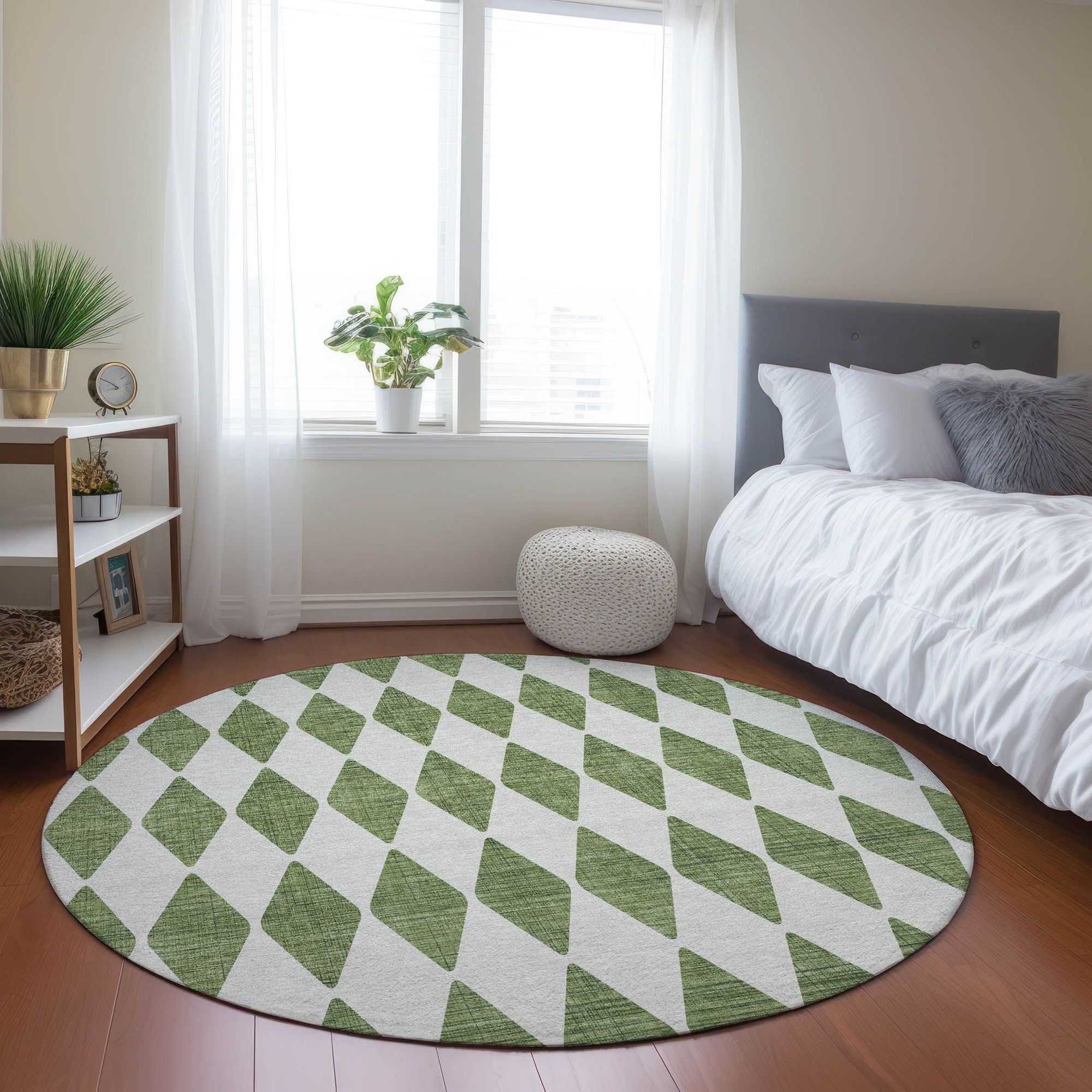 Machine Made ACN578 Green  Rugs #color_green 