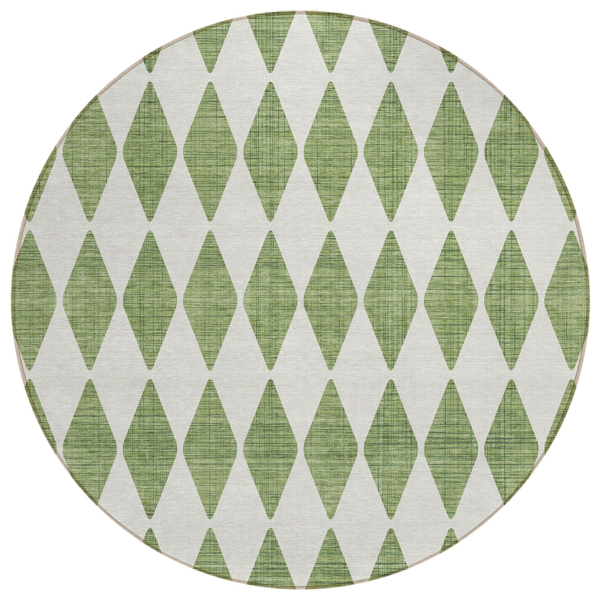 Machine Made ACN578 Green  Rugs #color_green 
