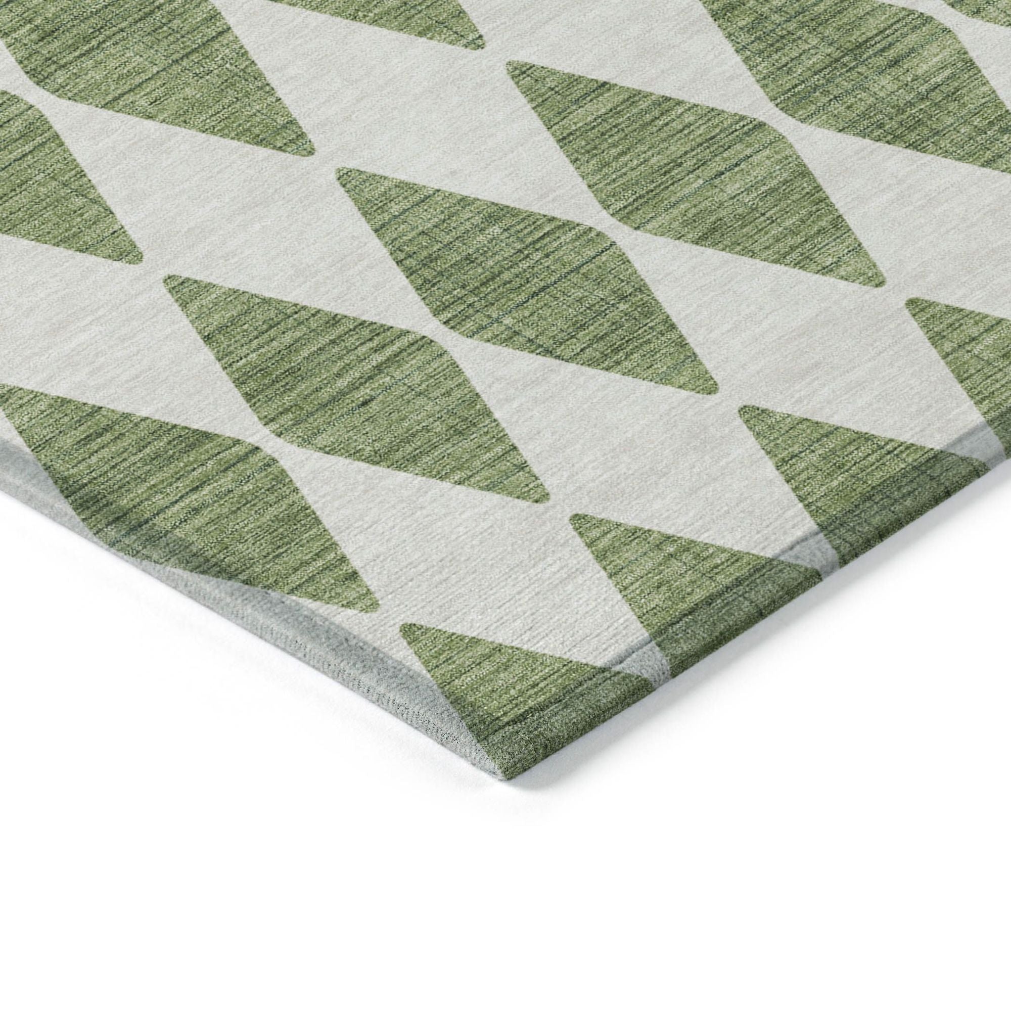 Machine Made ACN578 Green  Rugs #color_green 