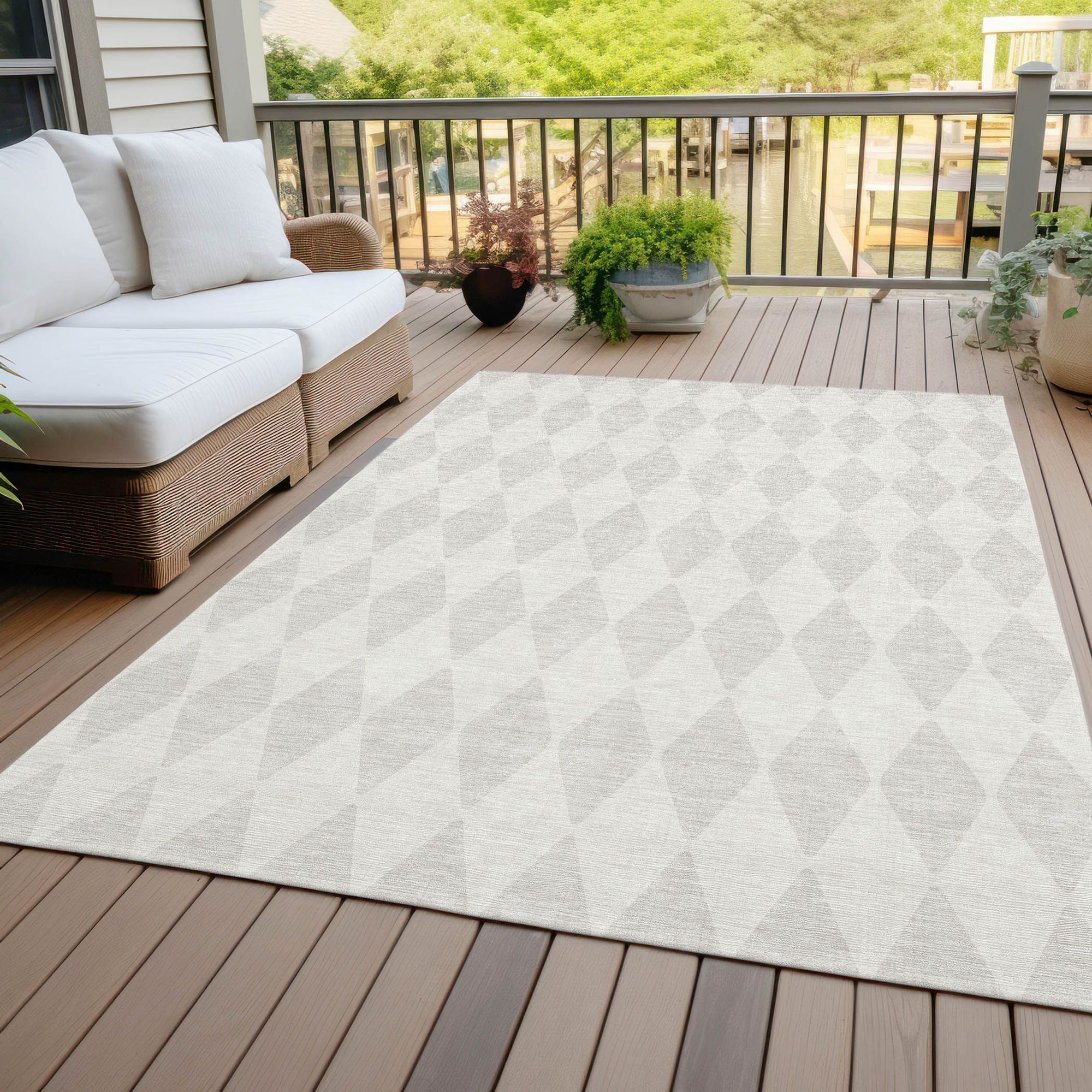 Machine Made ACN578 Ivory  Rugs #color_ivory 