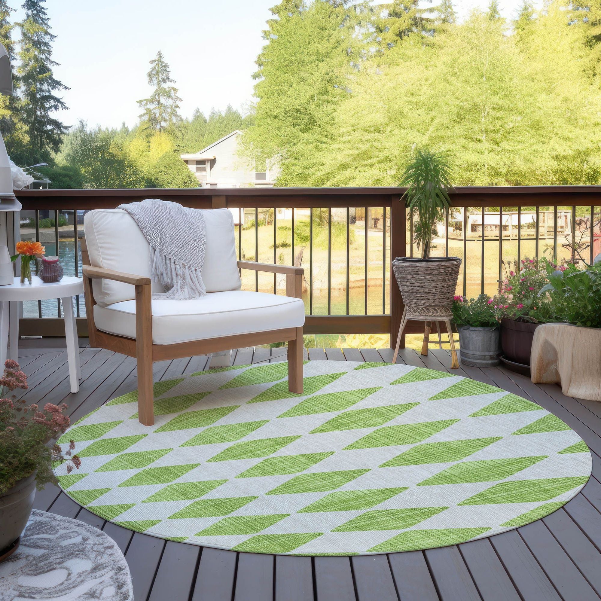 Machine Made ACN578 Lime Green Rugs #color_lime green