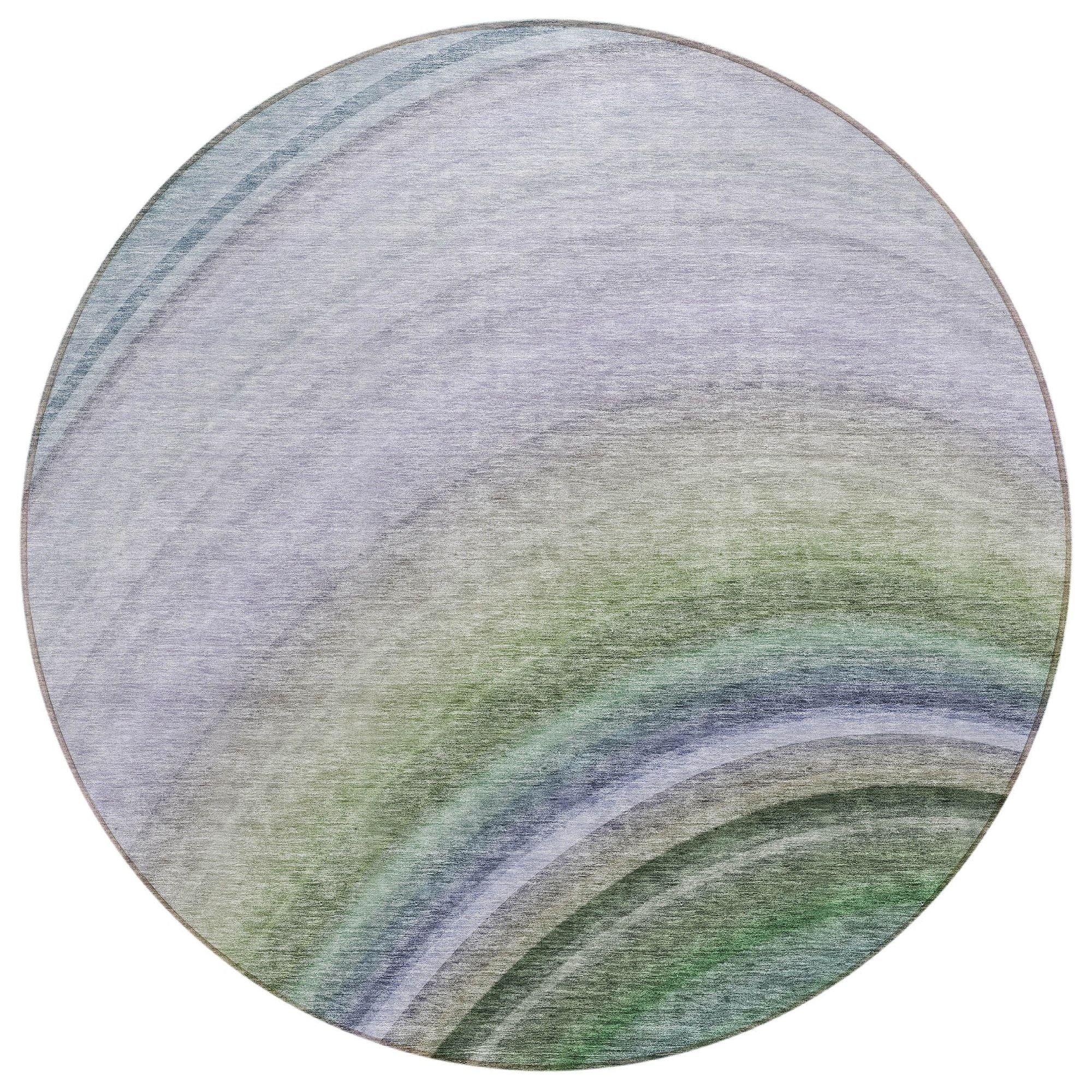 Machine Washable Teal Rug - Indoor / Outdoor - Kids / Pet Friendly Waves Print Rug