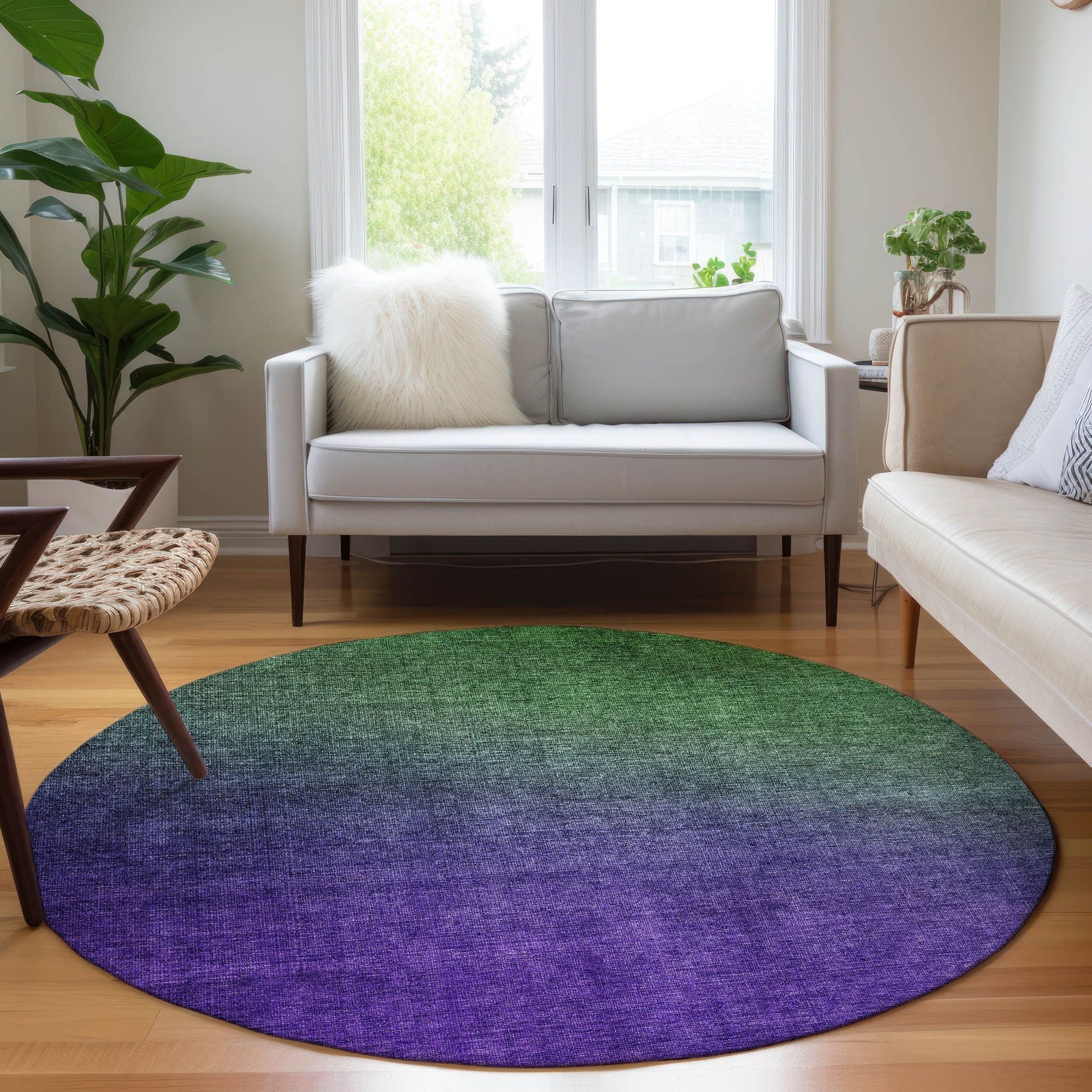 Machine Made ACN587 Green  Rugs #color_green 