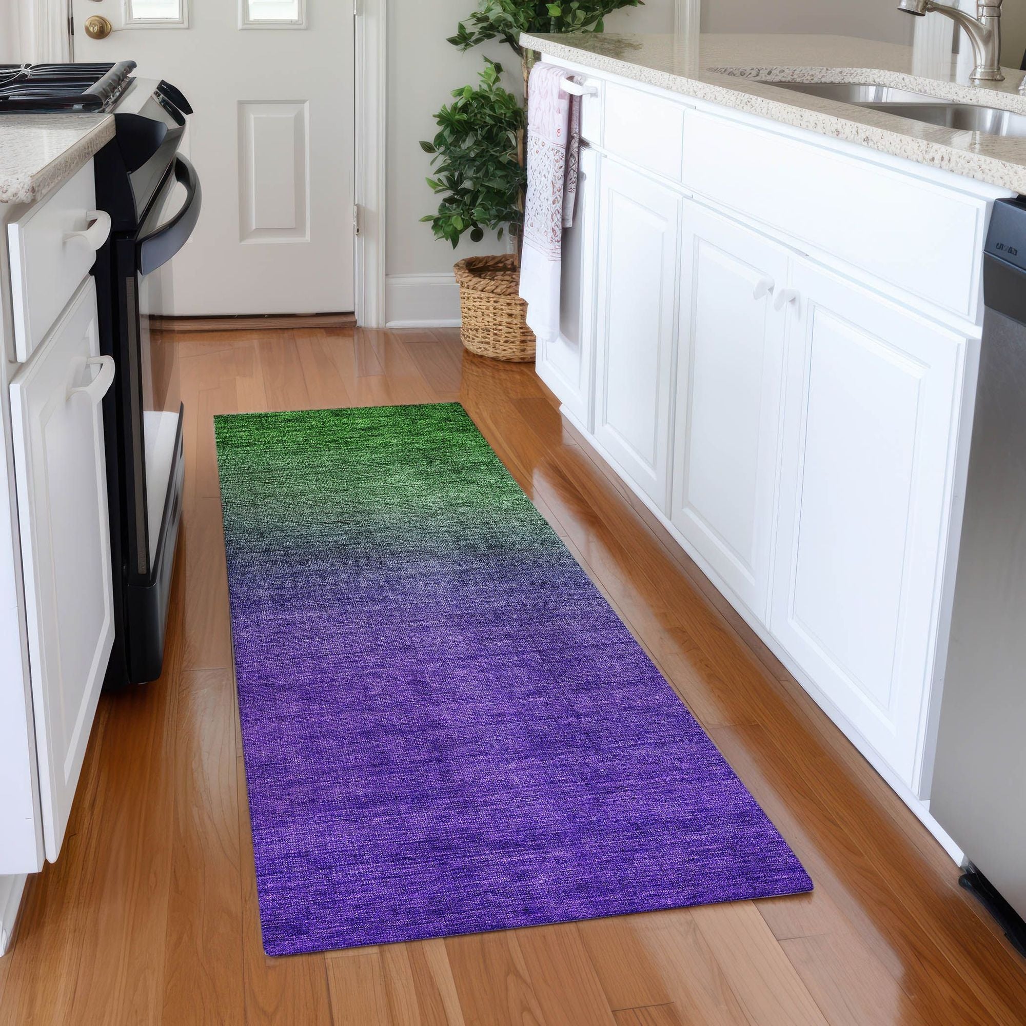 Machine Made ACN587 Green  Rugs #color_green 