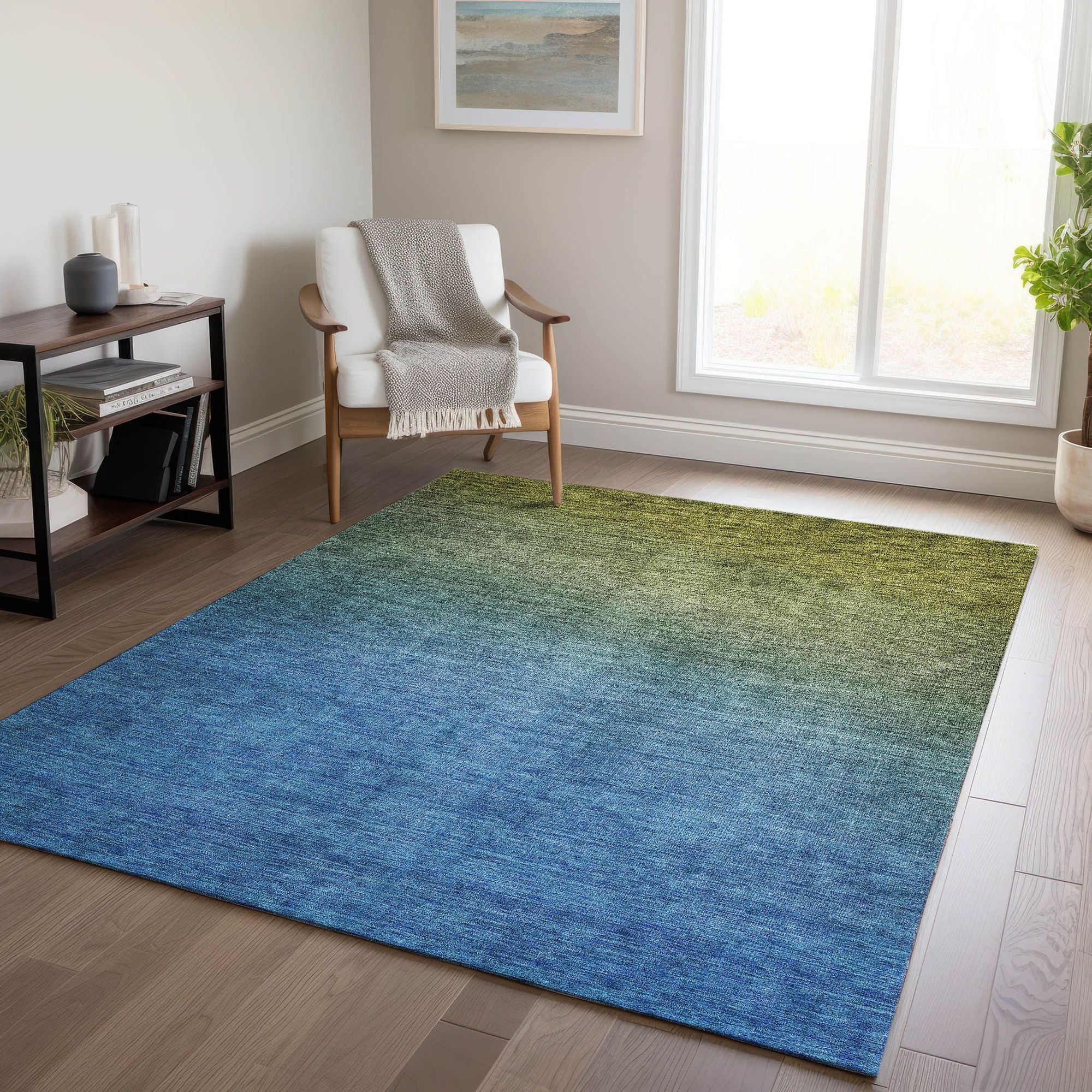 Machine Made ACN587 Olive Green Rugs #color_olive green