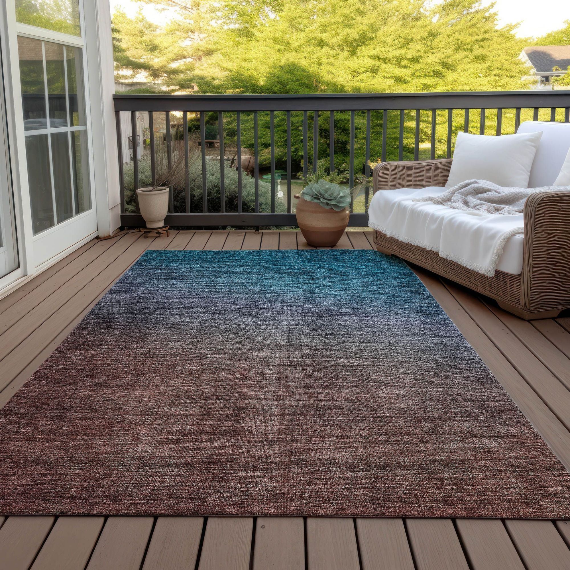 Machine Made ACN587 Teal  Rugs #color_teal 