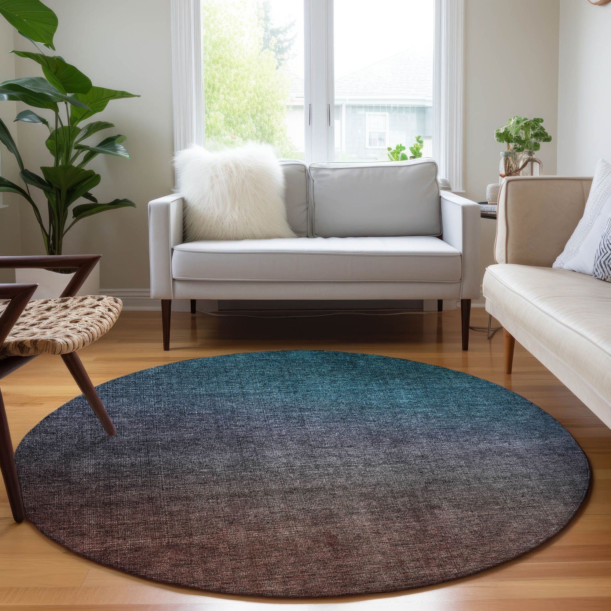 Machine Made ACN587 Teal  Rugs #color_teal 