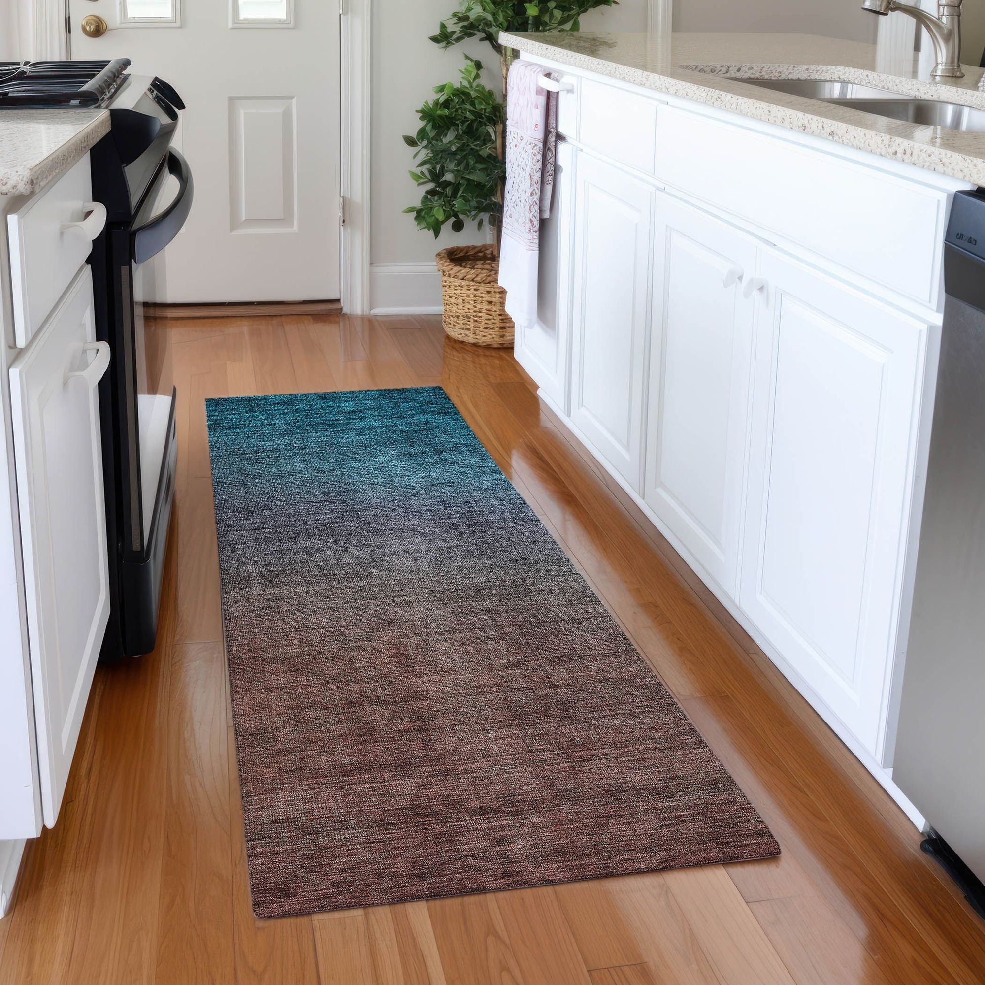 Machine Made ACN587 Teal  Rugs #color_teal 