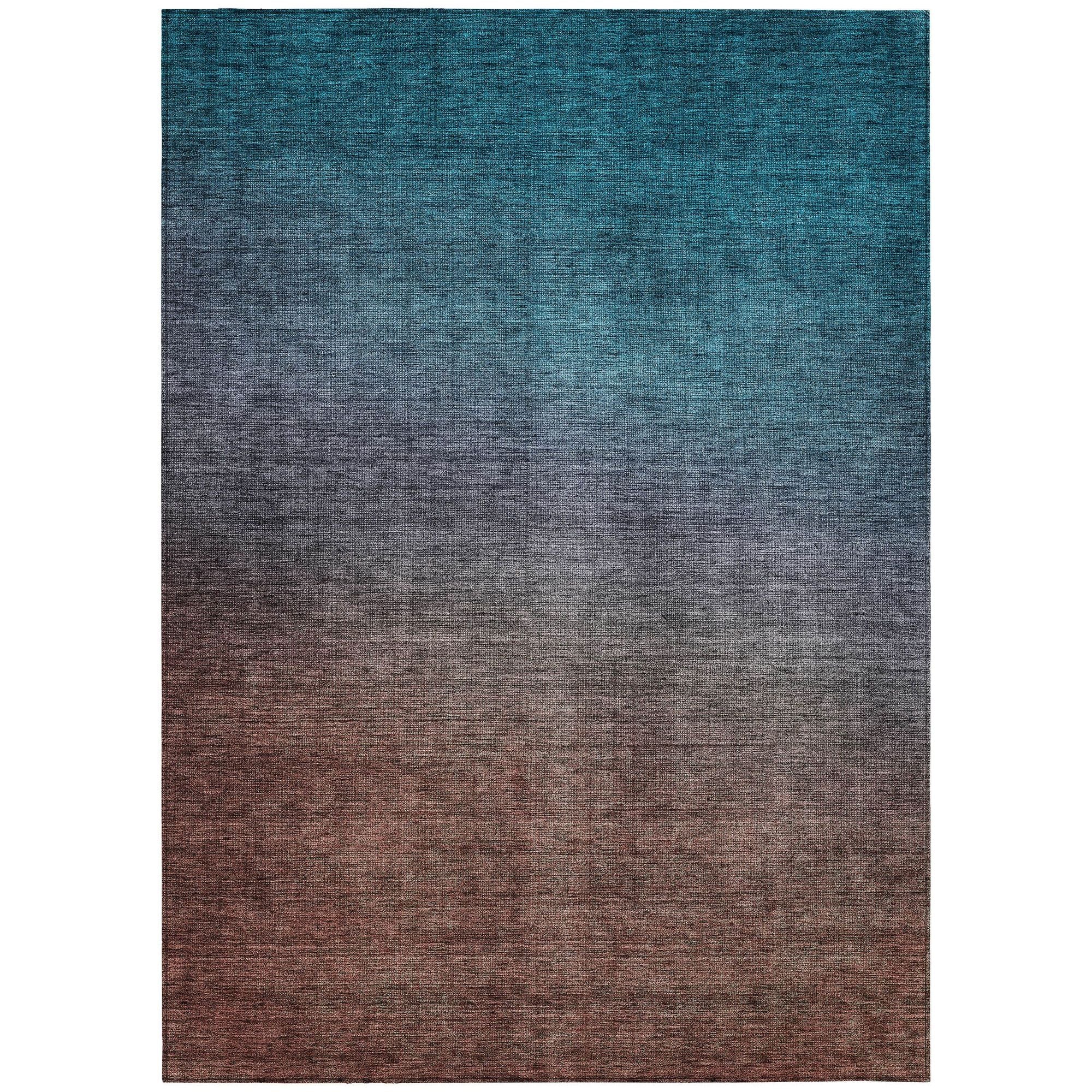 Machine Made ACN587 Teal  Rugs #color_teal 