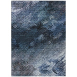 Machine Washable Blue Rug - Indoor / Outdoor - Kids / Pet Friendly Modern Print Rug