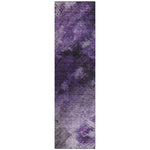 Machine Washable Purple Rug - Indoor / Outdoor - Kids / Pet Friendly Modern Print Rug
