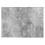 Machine Washable Silver Gray Rug - Indoor / Outdoor - Kids / Pet Friendly Modern Print Rug
