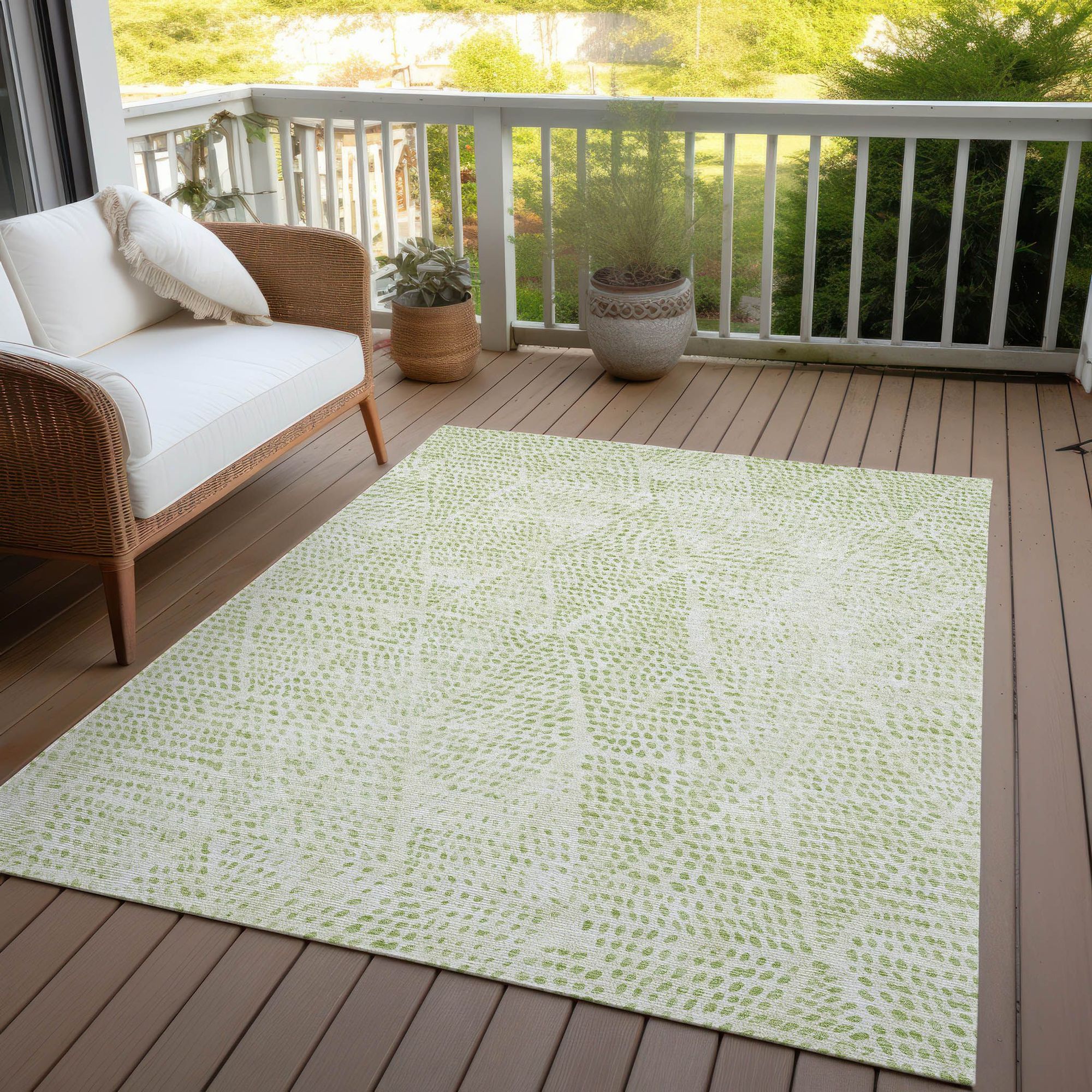 Machine Made ACN591 Aloe Green Rugs #color_aloe green