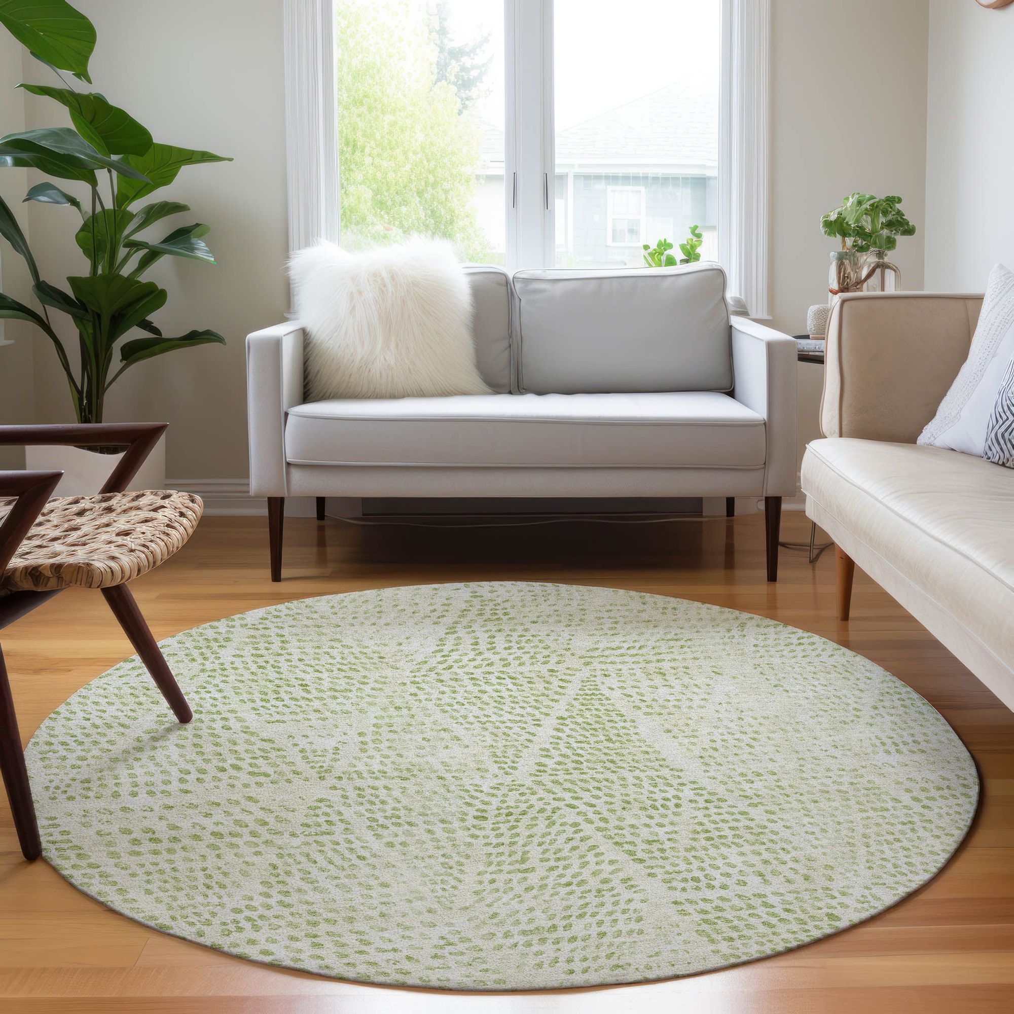 Machine Made ACN591 Aloe Green Rugs #color_aloe green