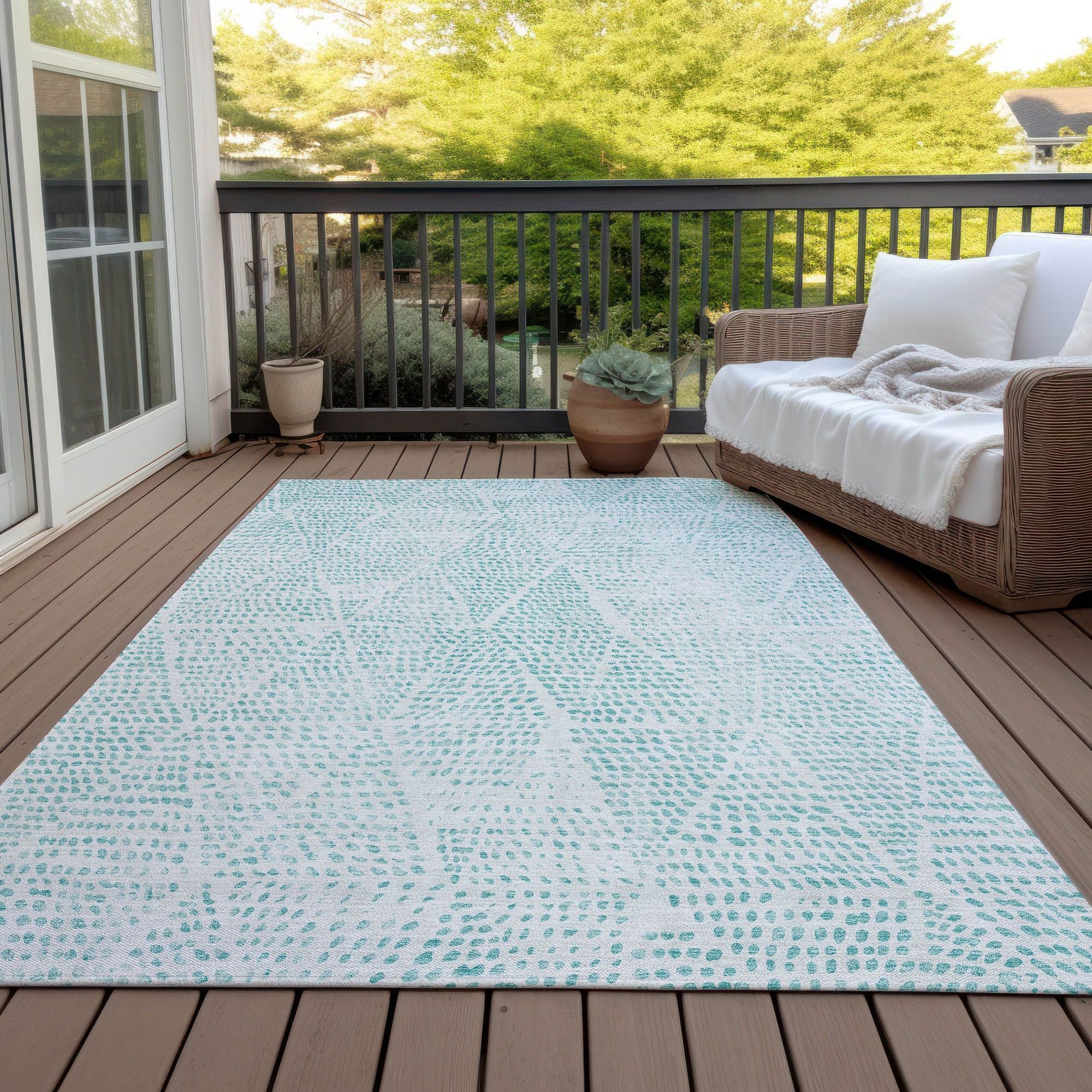 Machine Made ACN591 Aqua Teal Rugs #color_aqua teal