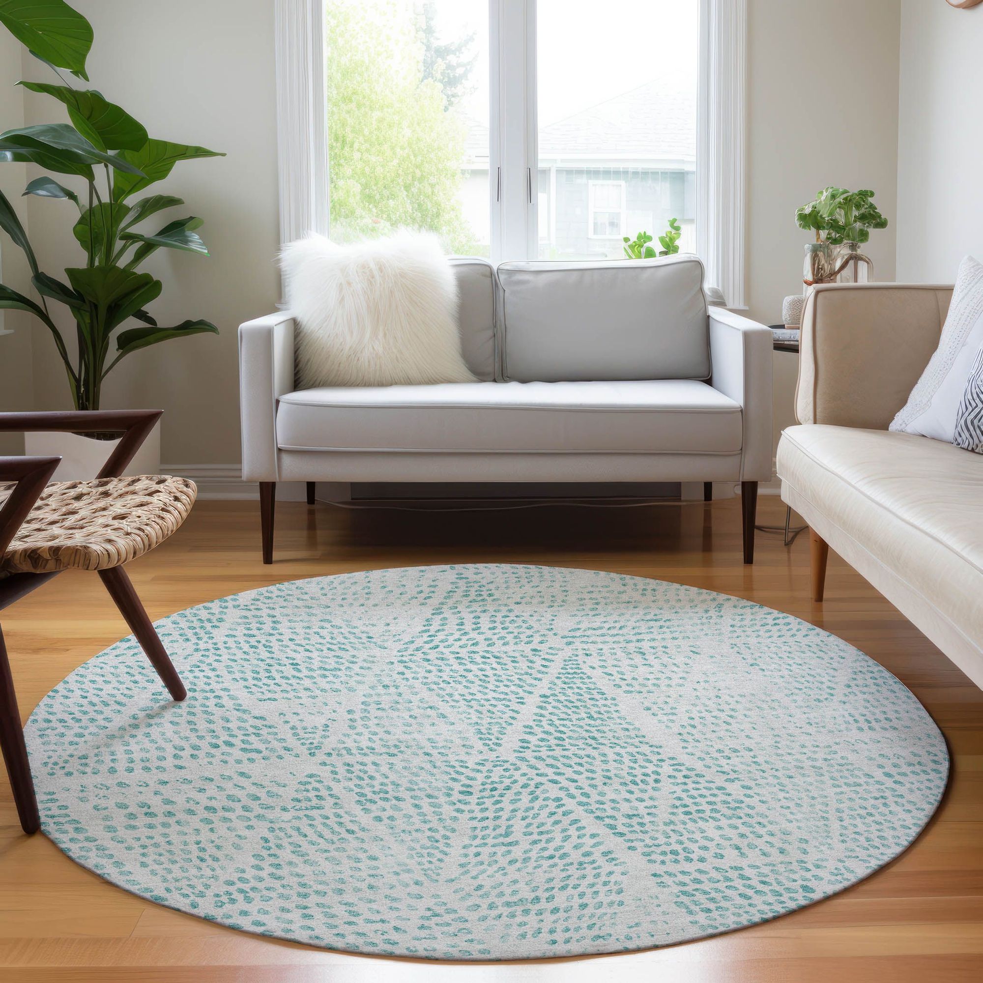 Machine Made ACN591 Aqua Teal Rugs #color_aqua teal
