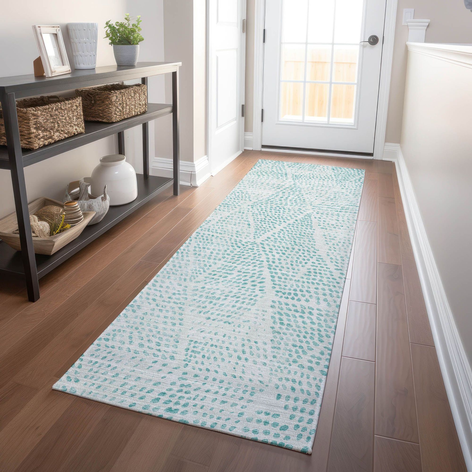Machine Made ACN591 Aqua Teal Rugs #color_aqua teal
