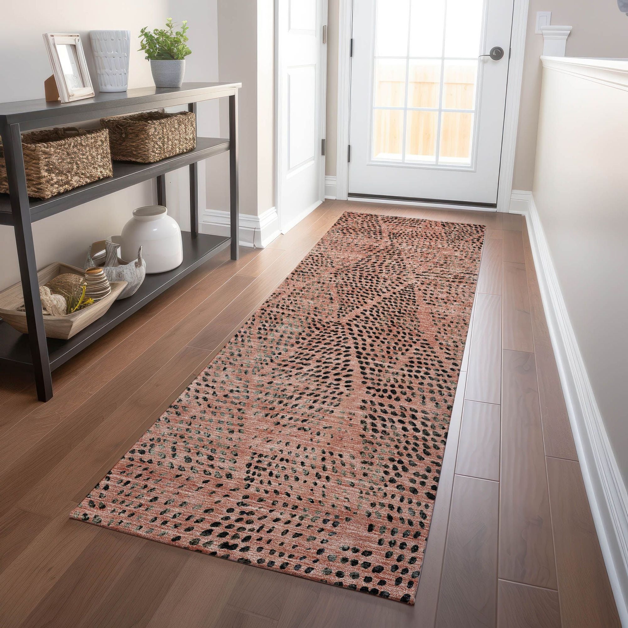 Machine Made ACN591 Salmon Orange Rugs #color_salmon orange