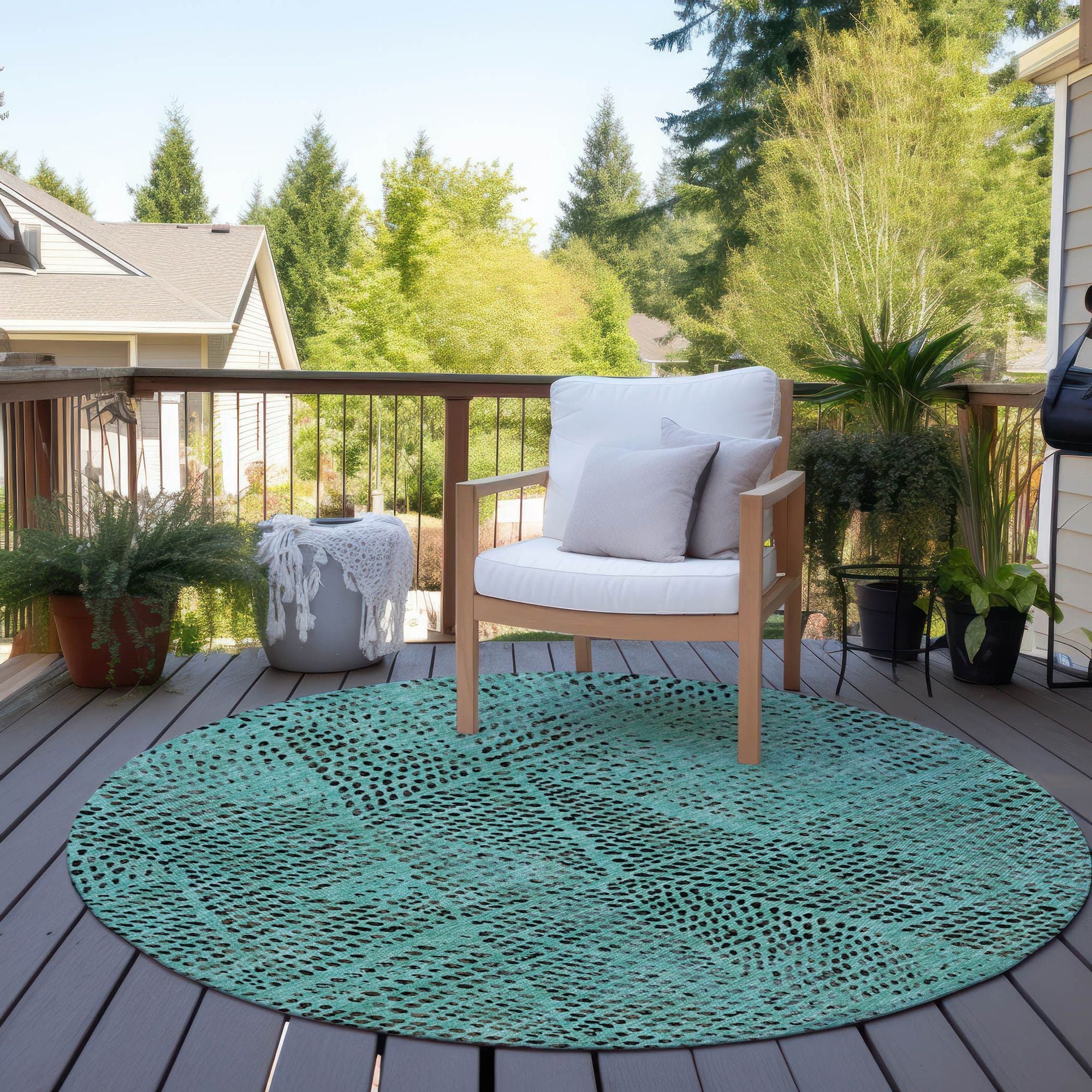 Machine Made ACN591 Teal  Rugs #color_teal 