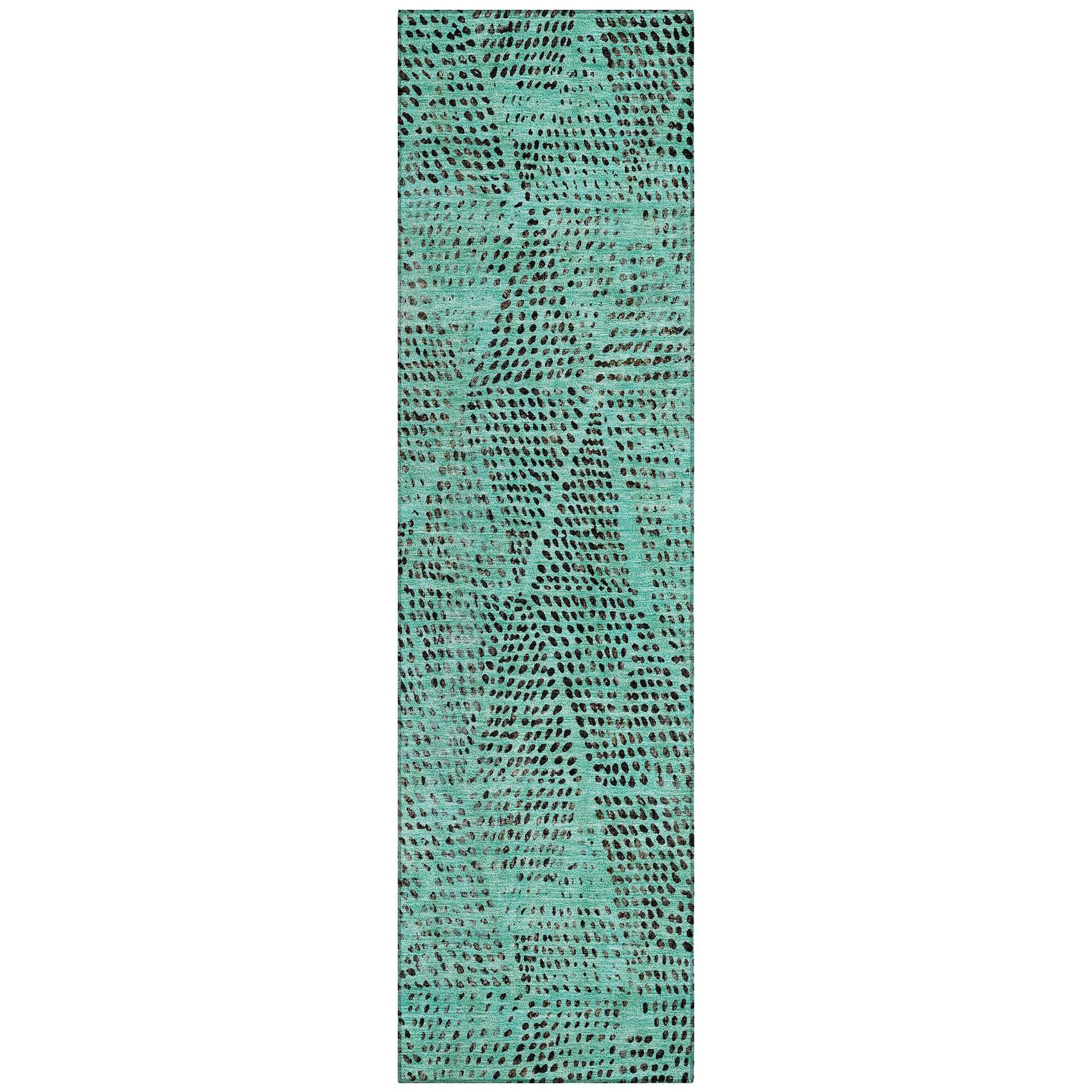 Machine Made ACN591 Teal  Rugs #color_teal 
