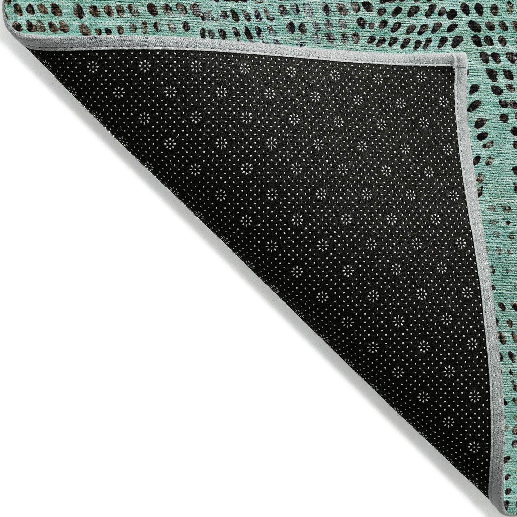 Machine Made ACN591 Teal  Rugs #color_teal 