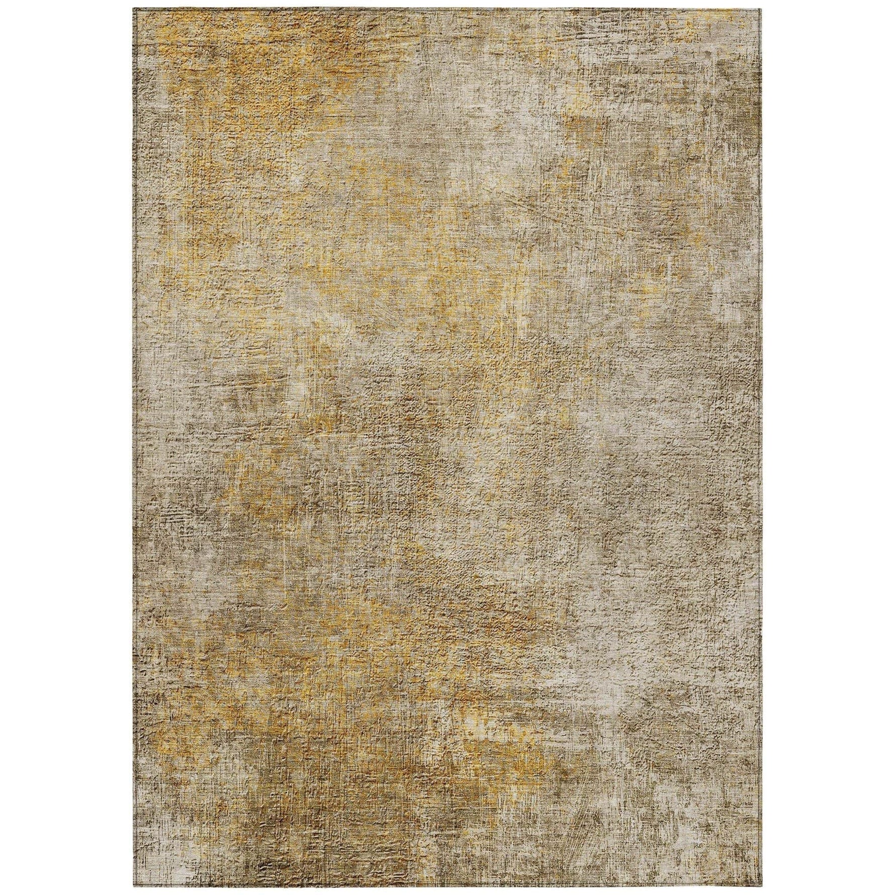 Machine Washable Beige Brown Rug - Indoor / Outdoor - Kids / Pet Friendly Modern Print Rug