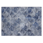 Machine Washable Blue Rug - Indoor / Outdoor - Kids / Pet Friendly Modern Print Rug