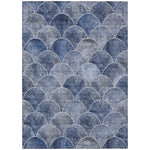 Machine Washable Blue Rug - Indoor / Outdoor - Kids / Pet Friendly Modern Print Rug