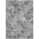 Machine Washable Gray Rug - Indoor / Outdoor - Kids / Pet Friendly Modern Print Rug