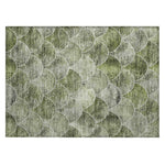 Machine Washable Green Rug - Indoor / Outdoor - Kids / Pet Friendly Modern Print Rug