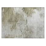 Machine Washable Taupe Brown Rug - Indoor / Outdoor - Kids / Pet Friendly Modern Print Rug