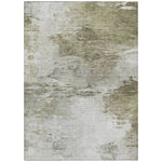 Machine Washable Taupe Brown Rug - Indoor / Outdoor - Kids / Pet Friendly Modern Print Rug
