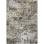 Machine Washable Beige Brown Rug - Indoor / Outdoor - Kids / Pet Friendly Modern Print Rug