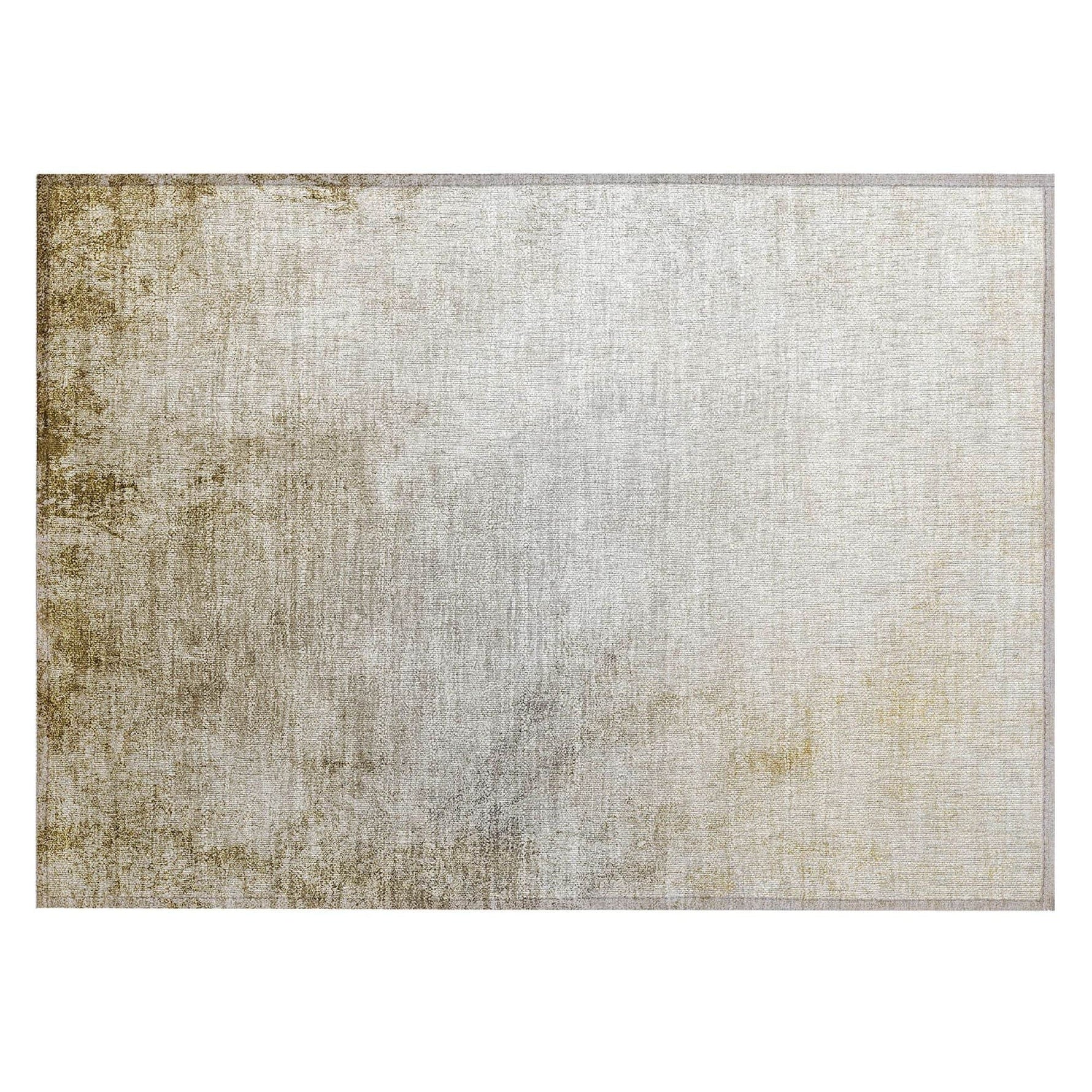 Machine Washable Taupe Brown Rug - Indoor / Outdoor - Kids / Pet Friendly Modern Print Rug