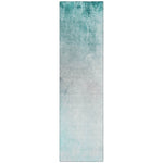 Machine Washable Teal Rug - Indoor / Outdoor - Kids / Pet Friendly Modern Print Rug
