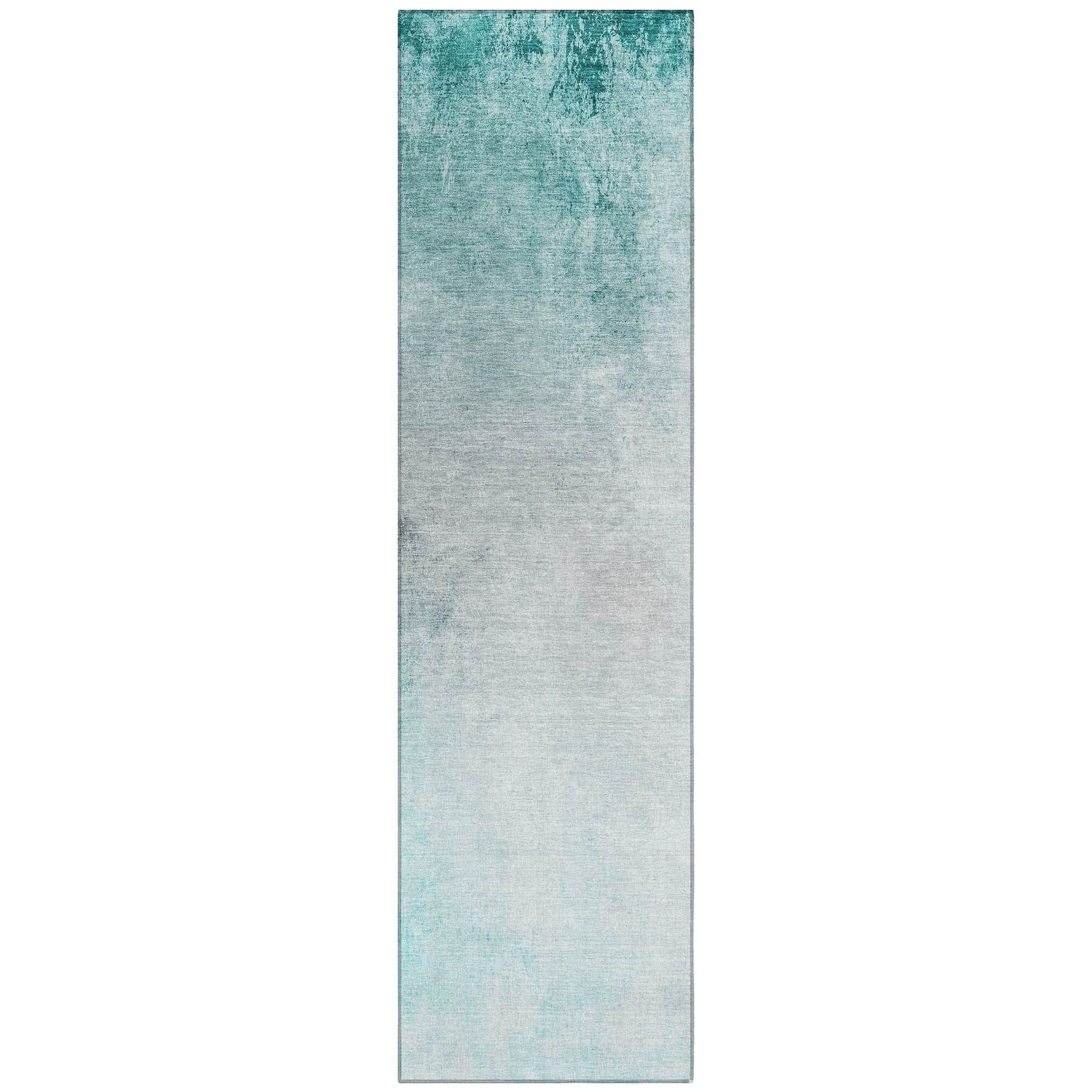 Machine Washable Teal Rug - Indoor / Outdoor - Kids / Pet Friendly Modern Print Rug