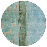 Machine Washable Blue Rug - Indoor / Outdoor - Kids / Pet Friendly Modern Print Rug