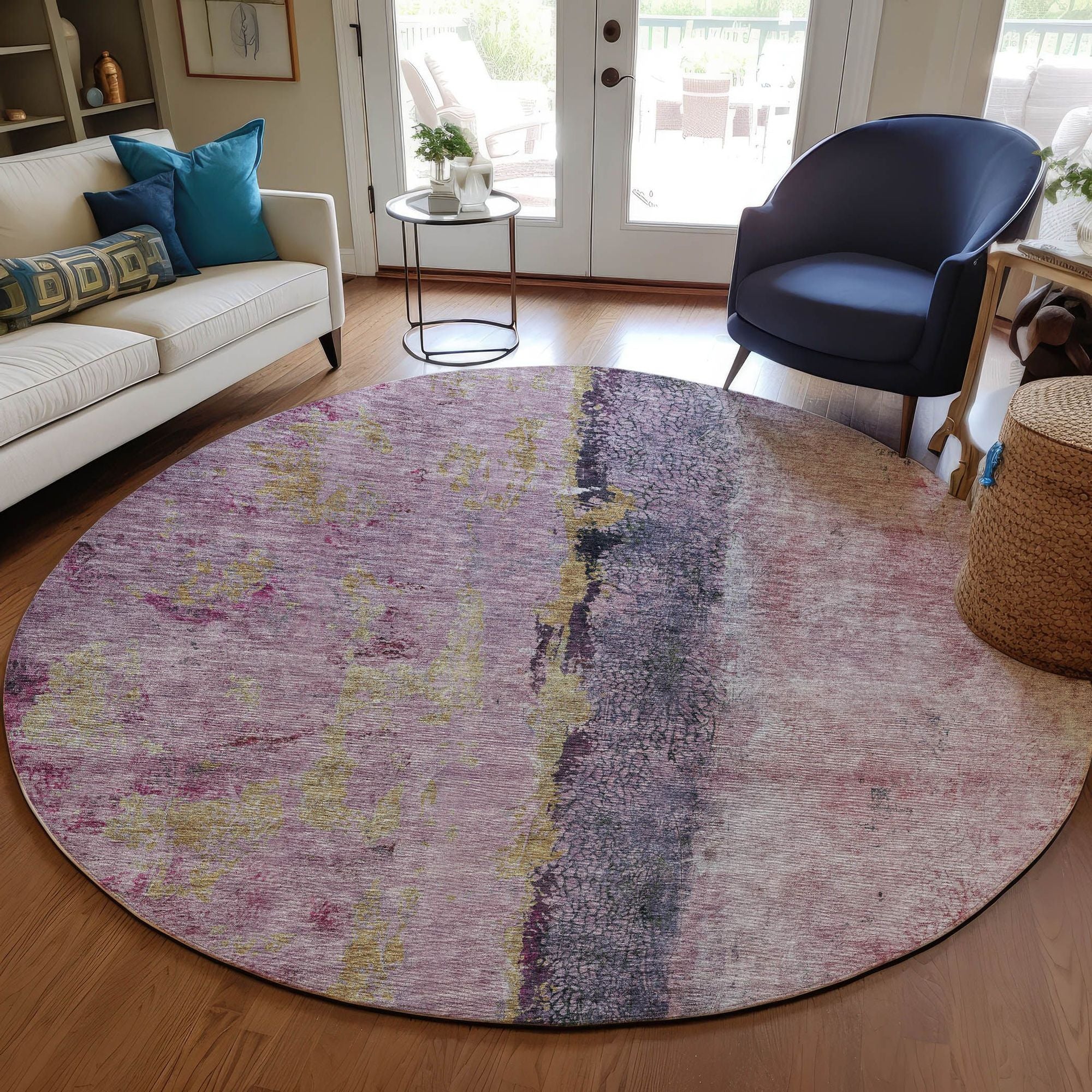 Machine Made ACN605 Blush Pink Rugs #color_blush pink