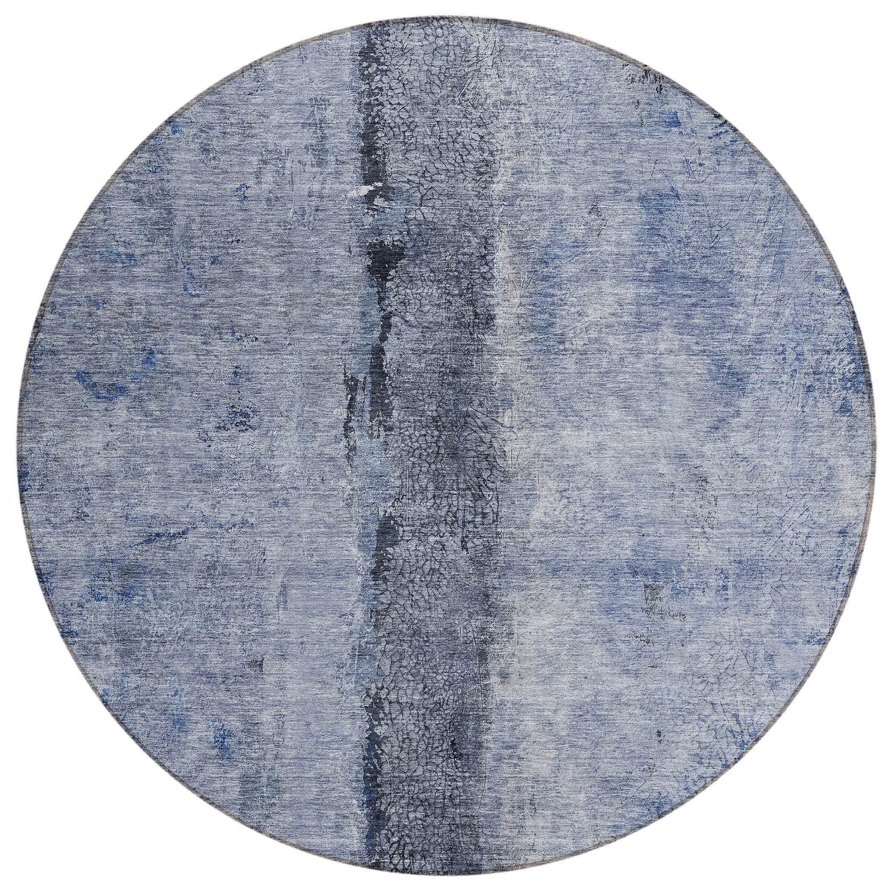 Machine Washable Denim Blue Rug - Indoor / Outdoor - Kids / Pet Friendly Modern Print Rug