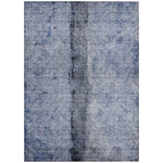 Machine Washable Denim Blue Rug - Indoor / Outdoor - Kids / Pet Friendly Modern Print Rug