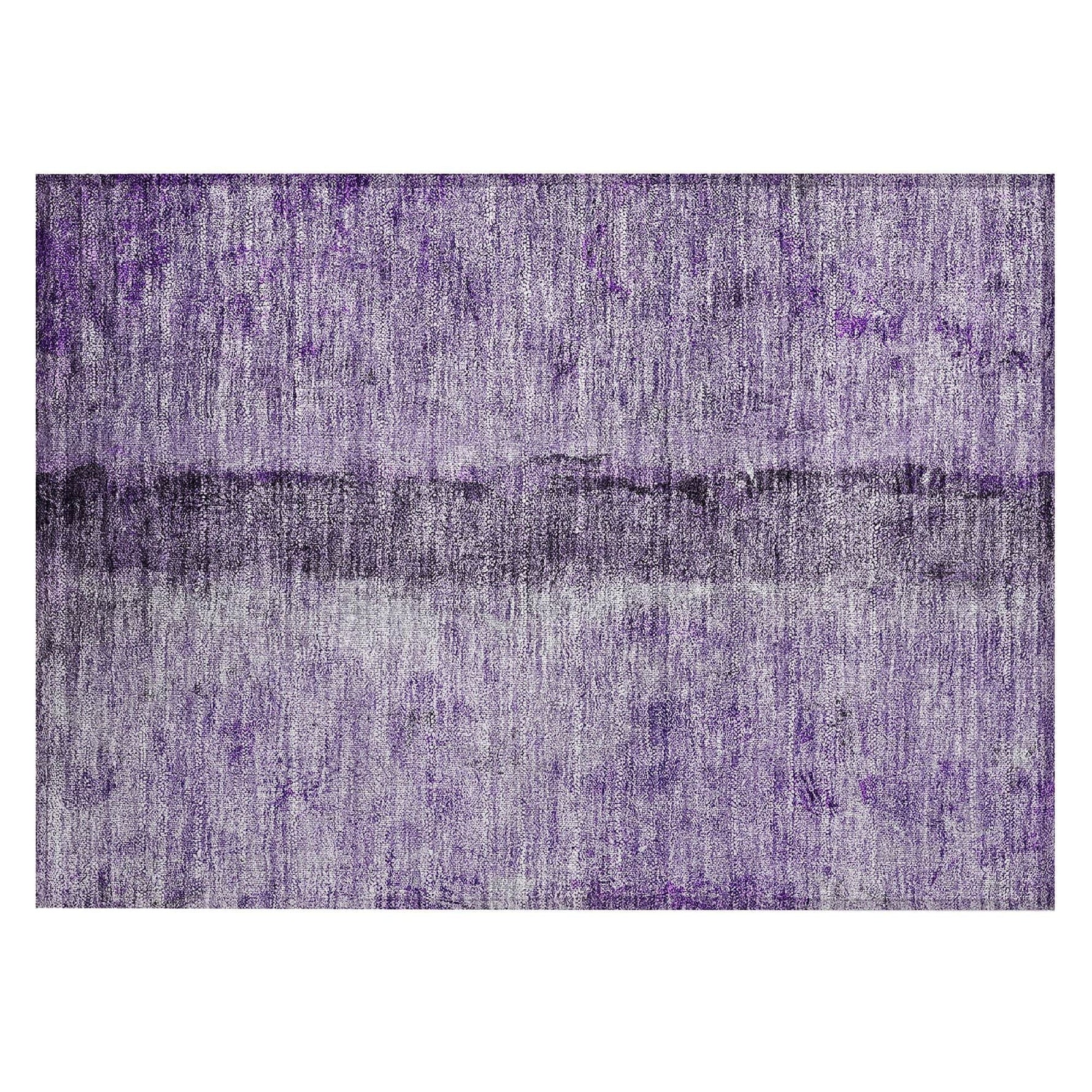 Machine Washable Purple Rug - Indoor / Outdoor - Kids / Pet Friendly Modern Print Rug