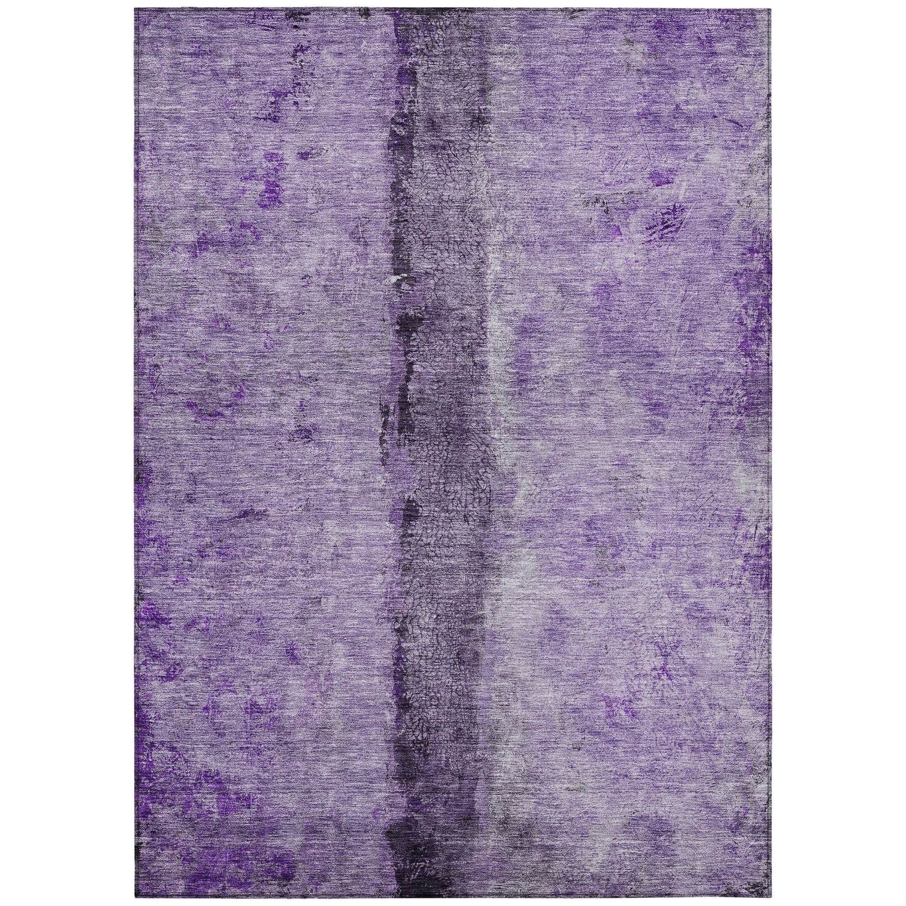 Machine Washable Purple Rug - Indoor / Outdoor - Kids / Pet Friendly Modern Print Rug