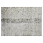 Machine Washable Taupe Brown Rug - Indoor / Outdoor - Kids / Pet Friendly Modern Print Rug